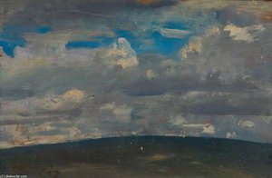 Clouds On Exmoor — Sir Alfred James Munnings, Impressionism/post-impressionism