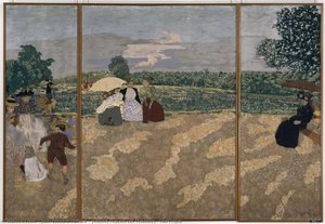 Jardins Publics Les Tuileries, Triptyque — Jean-édouard Vuillard