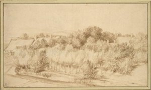 View Of A Group Of Houses Surrounded By Dense Forest Cover — Jan Andrea Lievens Jan Lievens