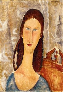 Retrato De Jeanne Hebuterne — Amedeo Modigliani, Cubist Expressionism
