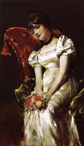 Young Girl With Flowers — William Merritt Chase, Impressionism