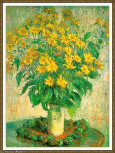 Vase Mit Chrysanthemums — Claude Monet