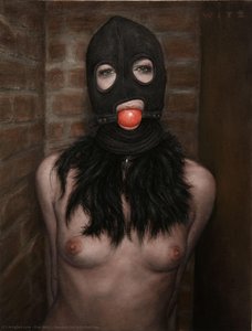 Hooded Girl With Ball Gag
