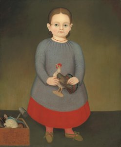 Niña Con Un Gallo De Juguete — Winslow Homer, Romanticismo Estadounidense