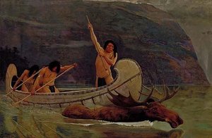 The Moose Chase, (painting) — George De Forest Brush