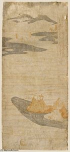 Narihira Crossing The Sumida River — Suzuki Harunobu