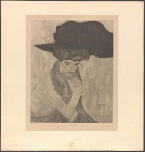 The Black Feather Hat After Gustav Klimt, Plate 31, The Work Of Gustav Klimt — Gustav Klimt, Late Style Impressionism