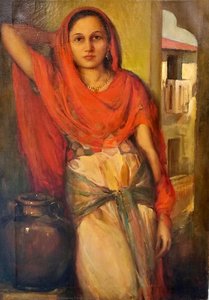 Hindu Girl — Angela Rita Clara De Almeida Trindade, Contemporary Realism