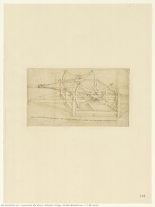 Atlanticus Codex (codex Atlanticus), F. 145 Recto — Leonardo Da Vinci