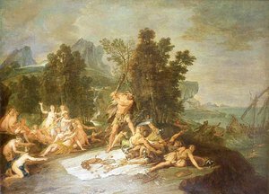 Hercule Assommant Les Soldats De Busiris Hercule Et Les Nymphes (titre Ancien) Hercule Et Les Filles De Stymphalos (titre Ancien) — Nicolas Bertin