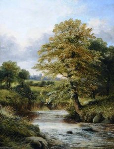 A Wooded River Landscape — Abel Hold