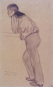 Portrait Of K.b. Kustodiev — Boris Mikhailovich Kustodiev