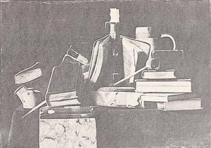 After Night's Study, (painting) — John Frederick Peto