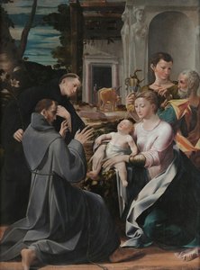 The Madonna and Child with St. Joseph Adored by St. Anthony of Padua, St. Francis of Assisi and St. John the Evangelist