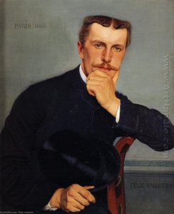 Portrait Of The Artist`s Brother With Hat — Félix Vallotton