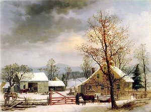 New England Winter Scene — George Henry Durrie