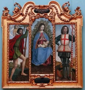 Madonna and Child, St. Christopher and St. George