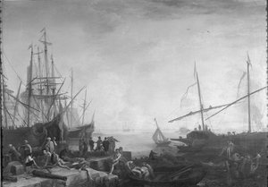 Seaport Scene — Adrien Manglard