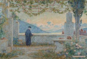 Monk On Monastery Balcony — William Herbert Allen