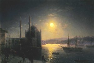 A Lunar Night On The Bosphorus — Ivan Konstantinovich Aivazovsky, Romanticism