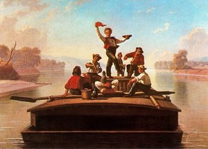 The Jolly Flatboatmen — George Caleb Bingham