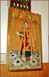 St. Baudilus, Painting By Lluís Dalmau, Catalan Painter Of 15th Cent. At The Church Of St. Baldiri, In Sant Boi De Llobregat, Near Barcelona