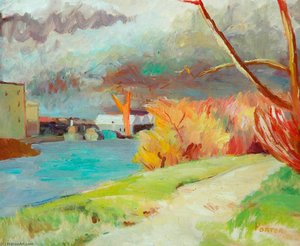 The River At Kew — Frederick James Porter