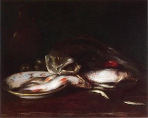 Still Life With Fish — William Merritt Chase, American Impressionism