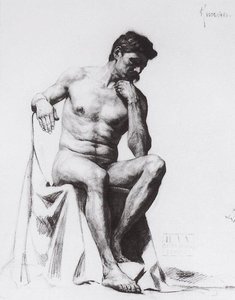 Seated Model — Boris Mikhailovich Kustodiev