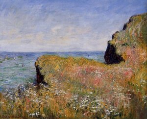 Edge Of The Cliff, At Pourville — Claude Monet, Impressionism