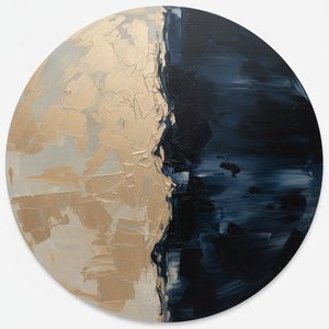 Celestial Fracture: A Monolithic Study Of Midnight Depths And Ethereal Sand — Laurent Fabre