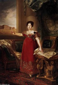 Queen Maria Isabel De Braganza — Bernardo López Y Piquer