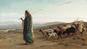 Rachel And Her Flock And Behold Rachel His Daughter Cometh With The Sheep — Frederick Goodall