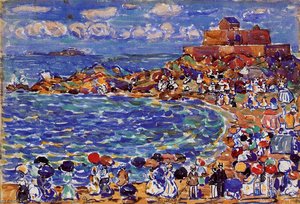 Beach, St. Malo 1 — Maurice Brazil Prendergast