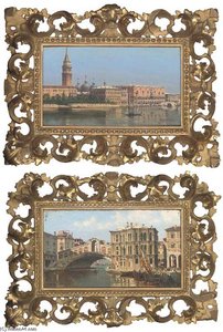 Il Molo Di San Marco; Ponte Di Rialto E Palazzo Camarlenghi, Venezia — Antonietta Brandeis