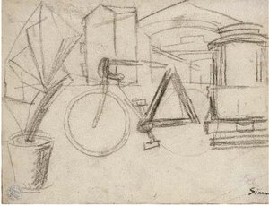Urban Landscape With Bicycle — Mario Sironi