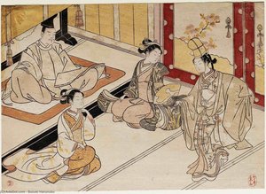 Shizuka Gozen Dancing For Yoritomo — Suzuki Harunobu, Ukiyo-e
