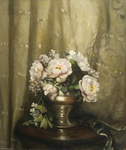 Peonies In A Silver Bowl — Ethel Susan Graham Bristowe