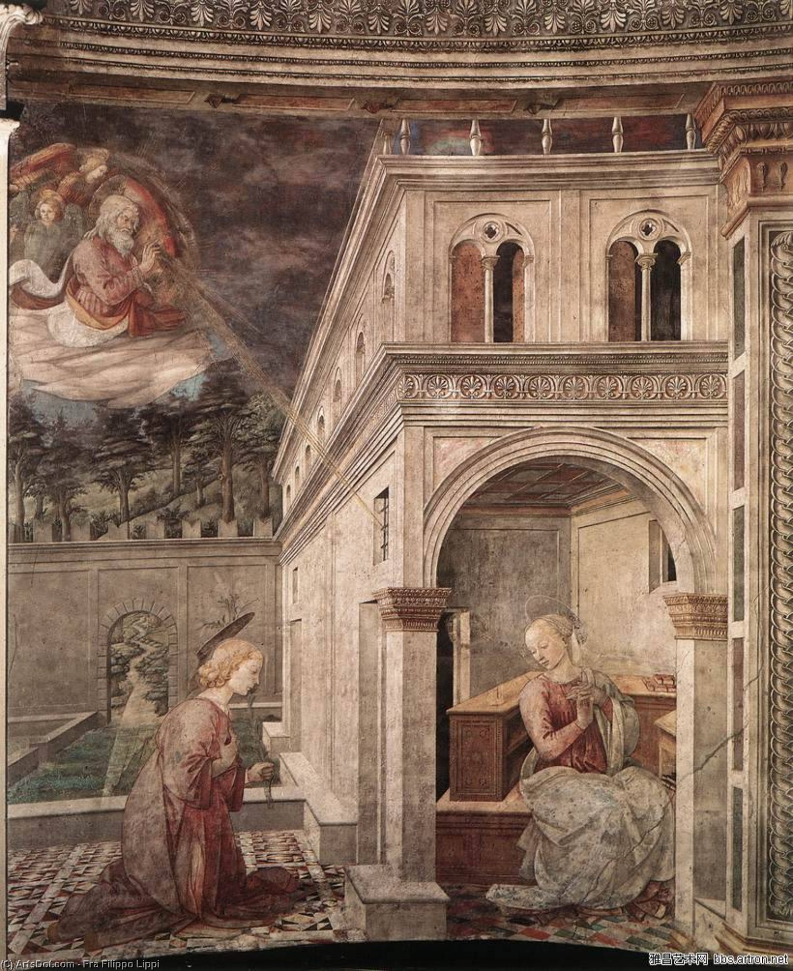 Spoleto-annunciation — Filippo Di Tommaso Lippi