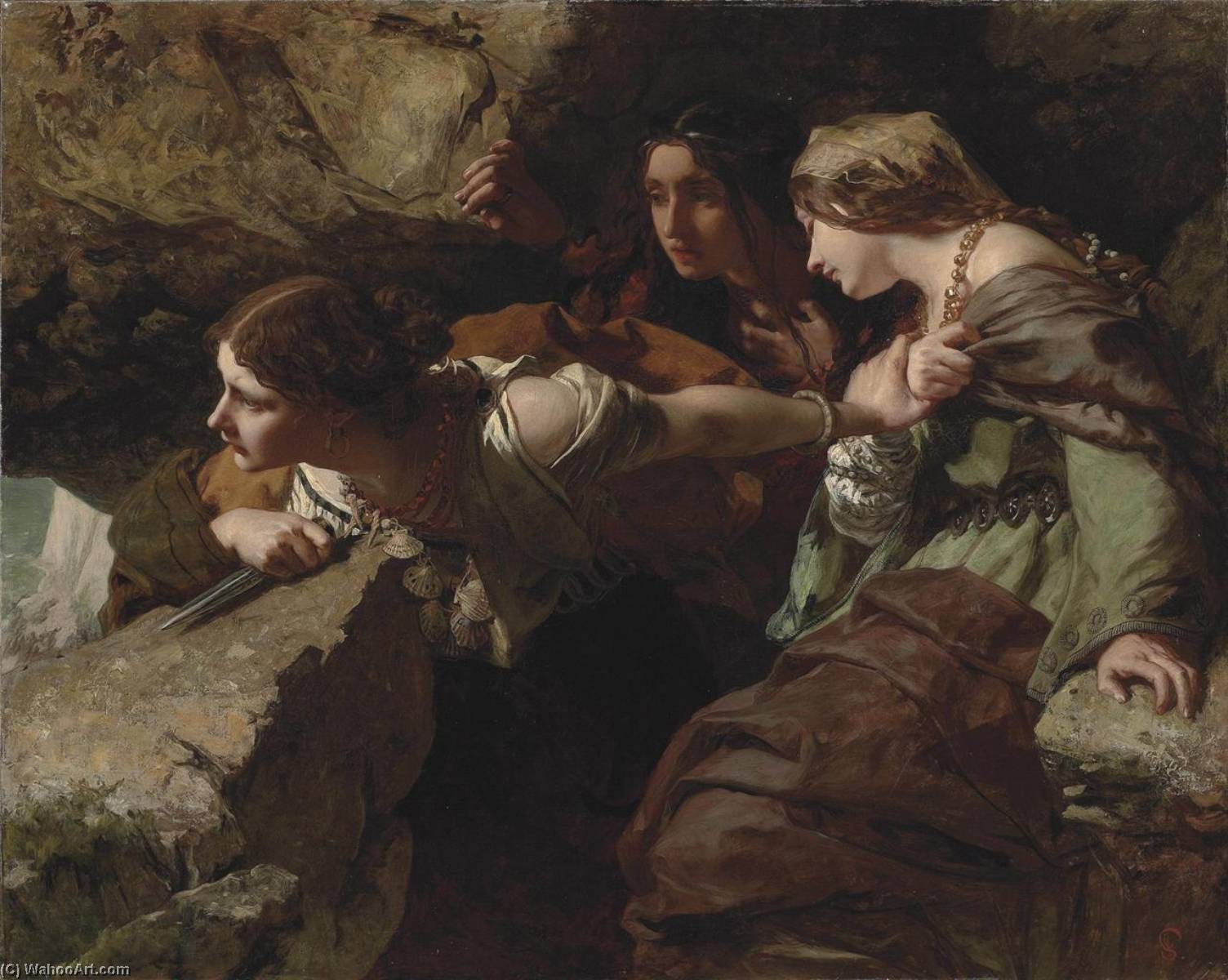 Courage, Anxiety And Despair Watching The Battle — James Sant