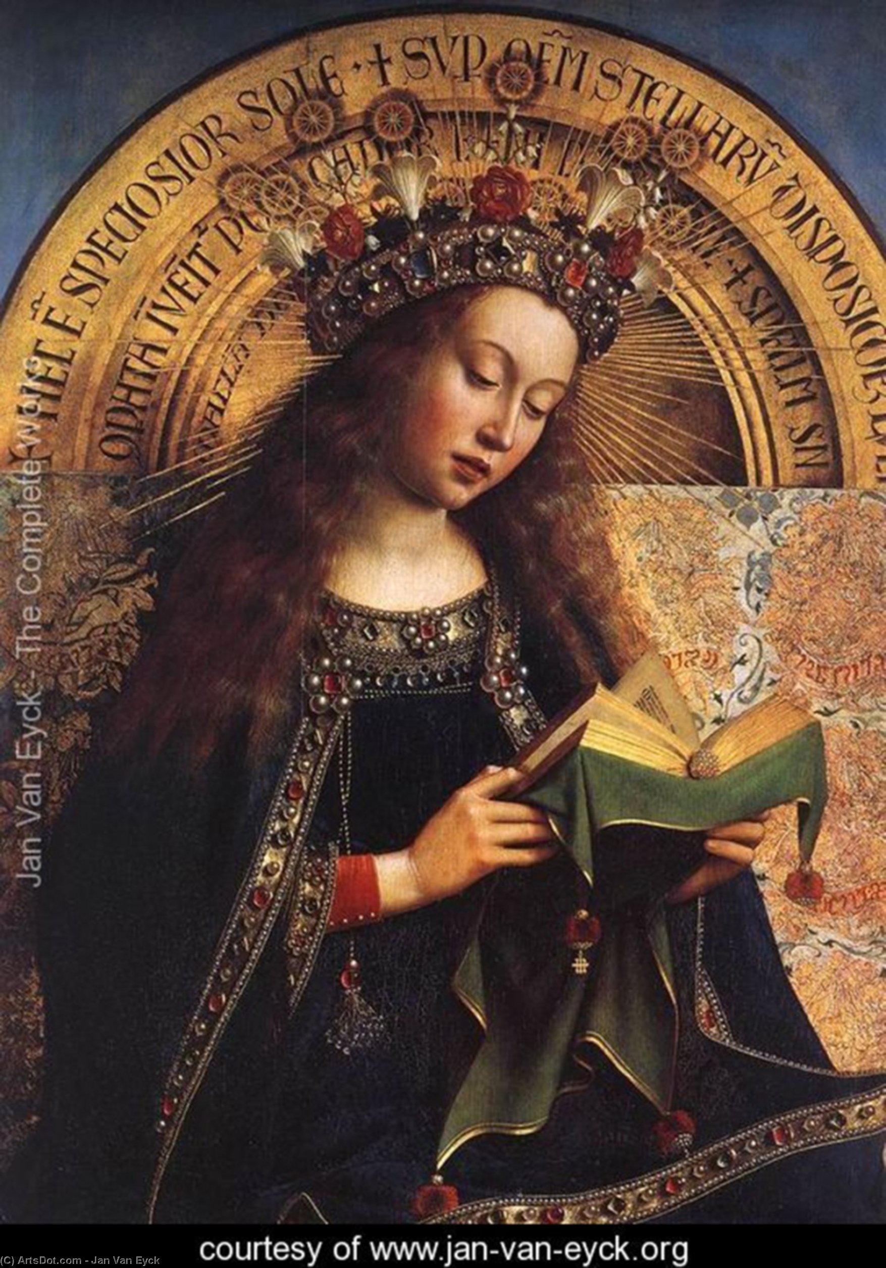 The Ghent Altarpiece Virgin Mary (detail) — Jan Van Eyck