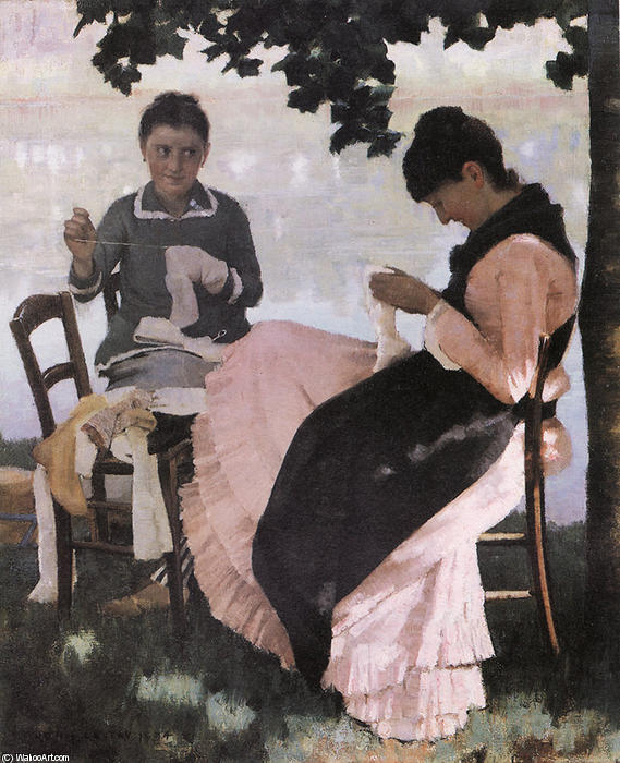 Sewing In The Shade — Sir John Lavery
