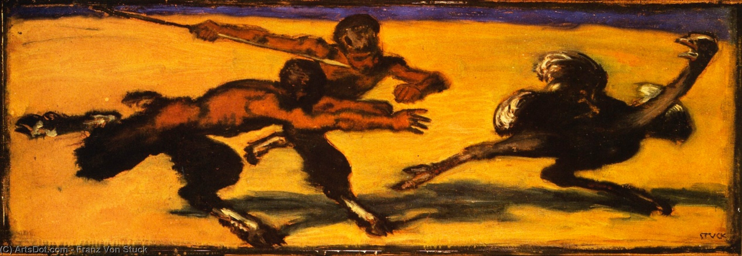 Ostrich Hunt — Franz Ritter Von Stuck