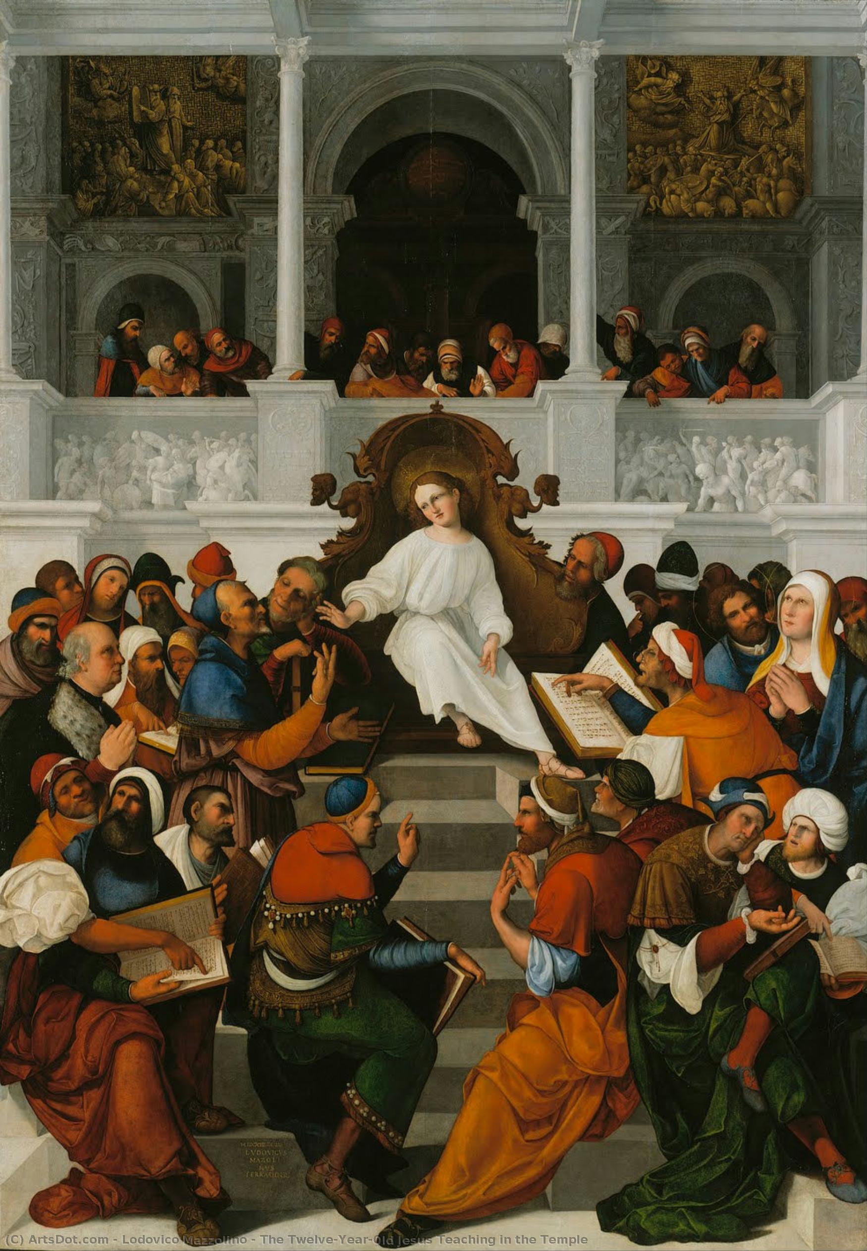 The Twelve-year-old Jesus Teaching In The Temple — Lodovico Mazzolino