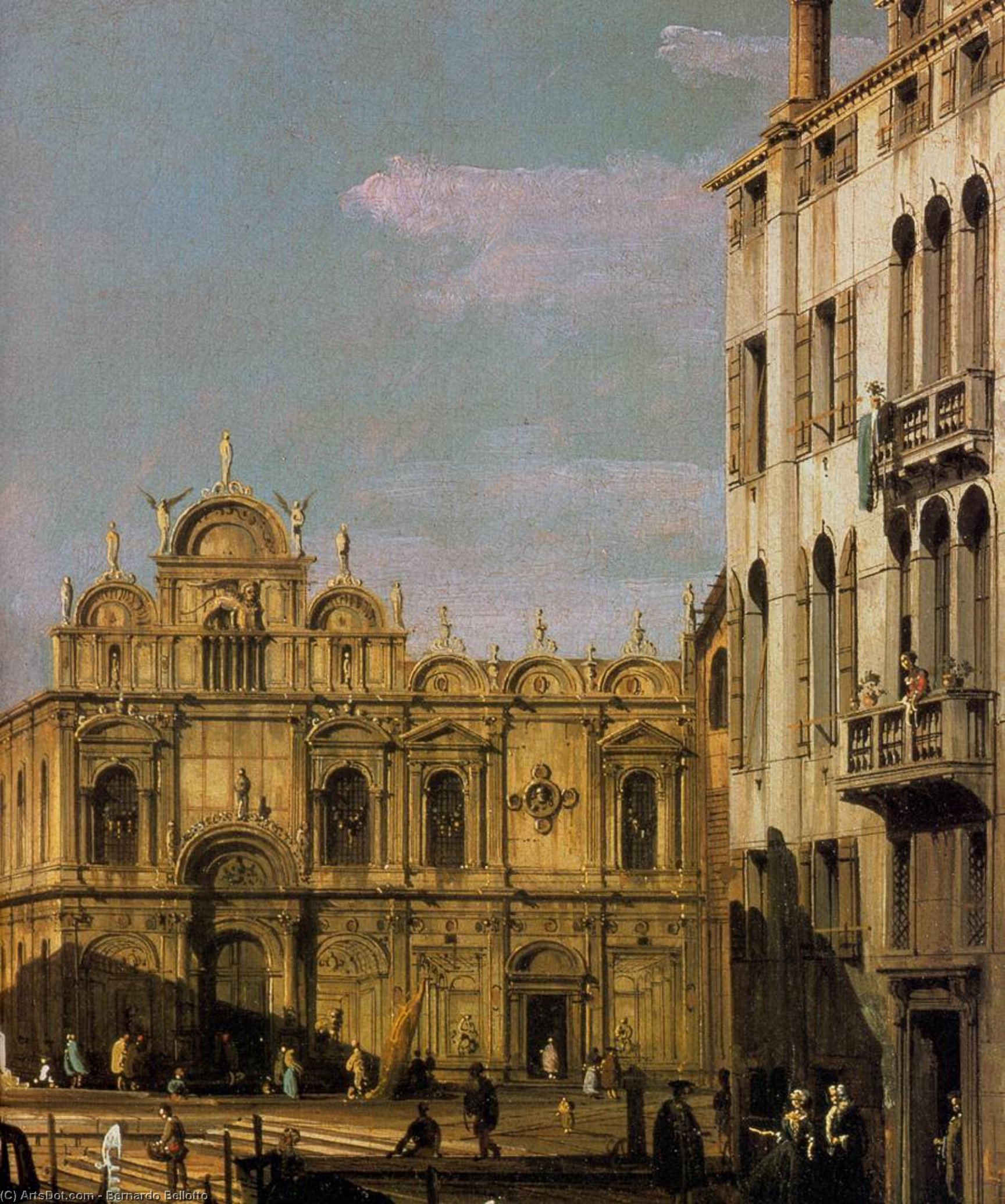 Rio Dei Mendicanti Con La Scuola Di San Marco (detalle) — Bernardo Bellotto