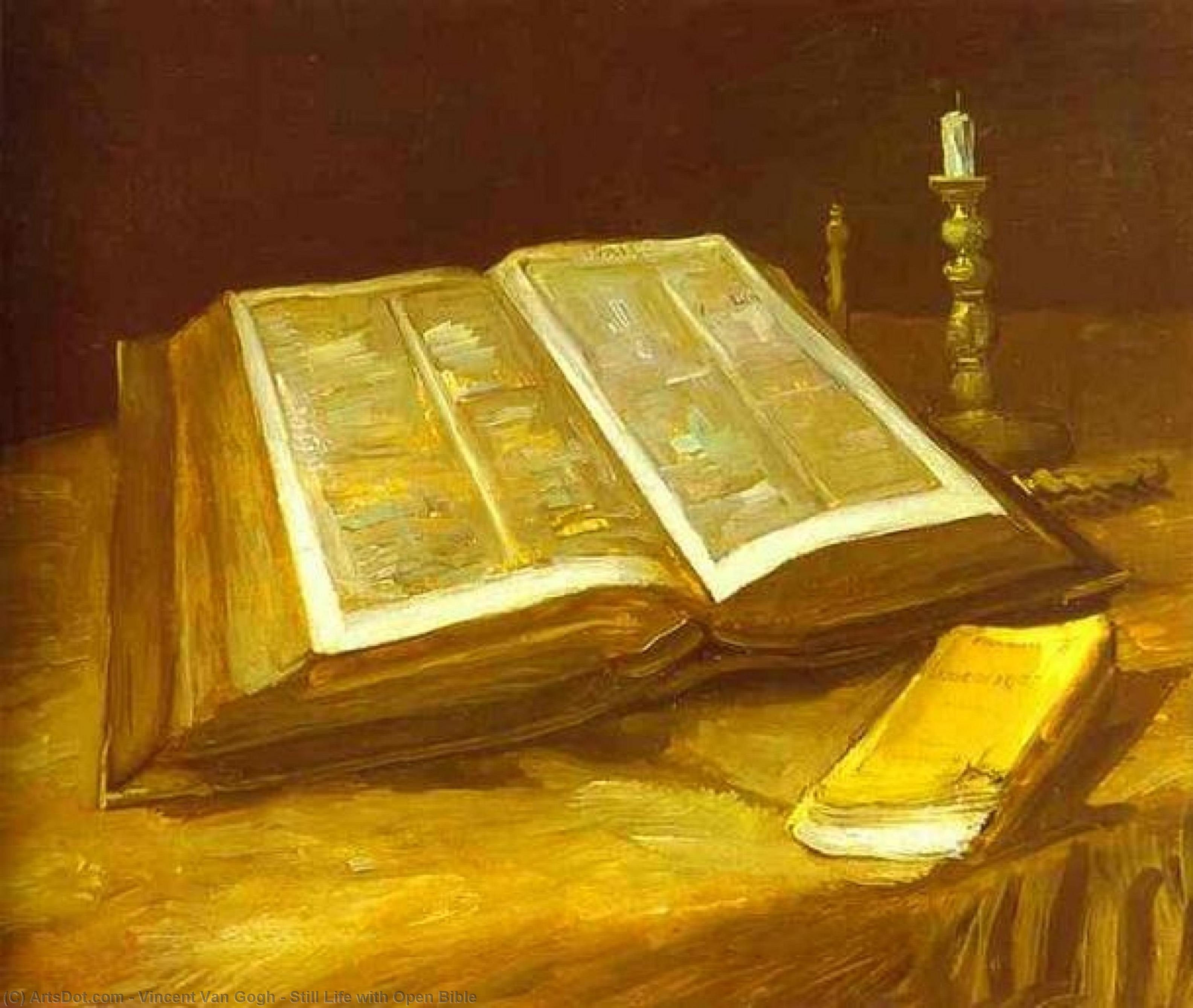 Still Life With Open Bible — Vincent Willem Van Gogh