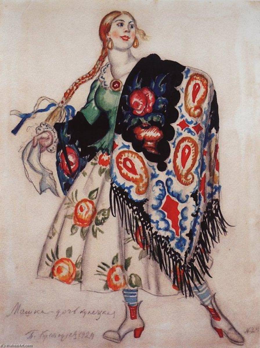 Masha — Boris Mikhailovich Kustodiev