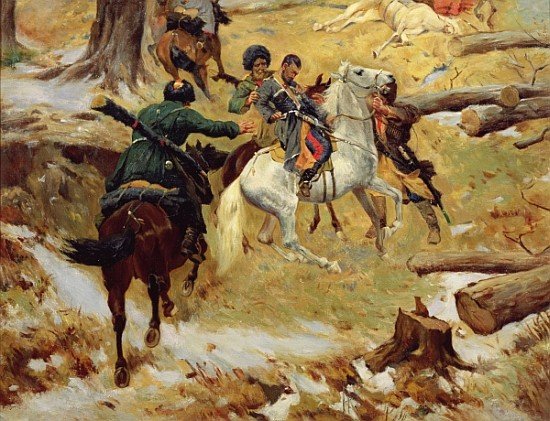 The Death Of Major General Sleptsov In Chechnya — Franz Roubaud