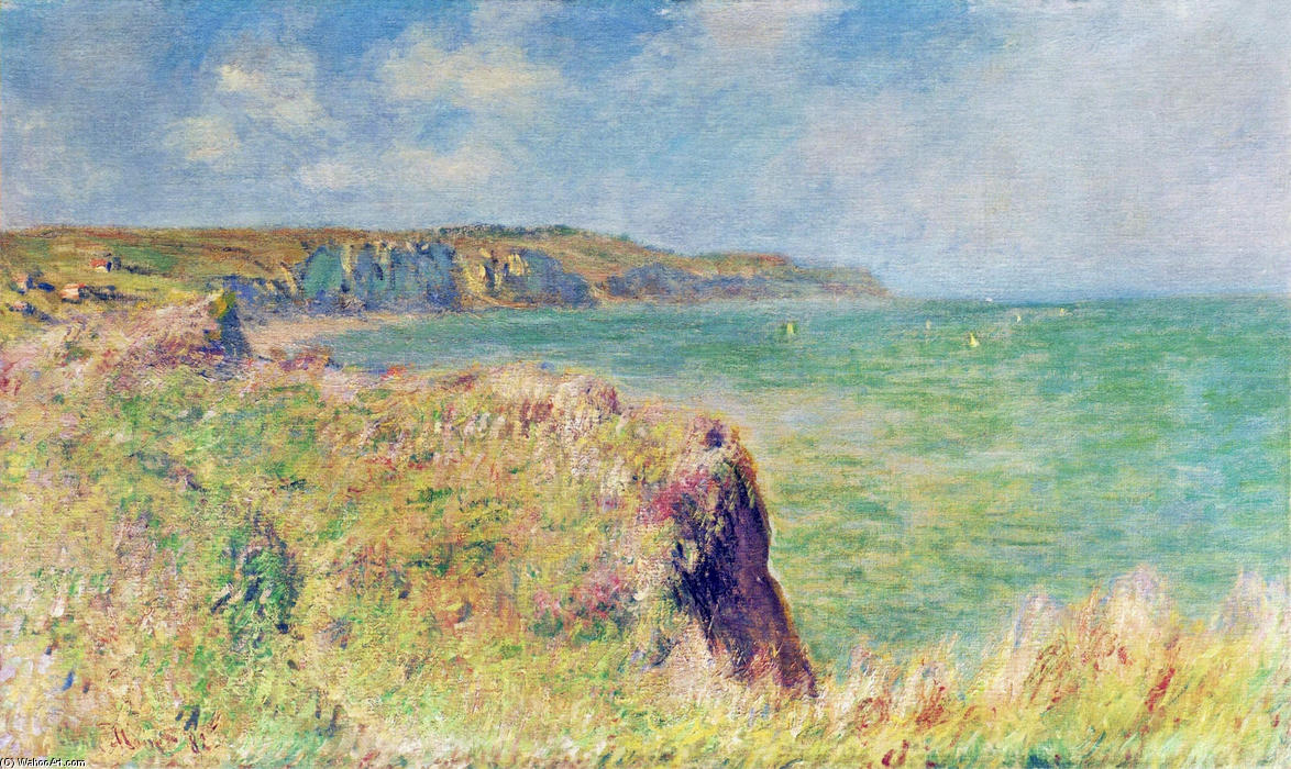Edge Of The Cliff At Pourville — Claude Monet