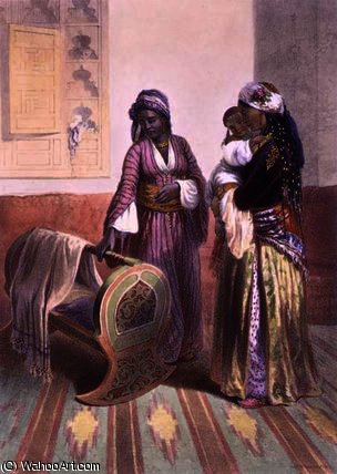 Egyptian Mother And Child With A Habesh — Émile Prisse D'avennes